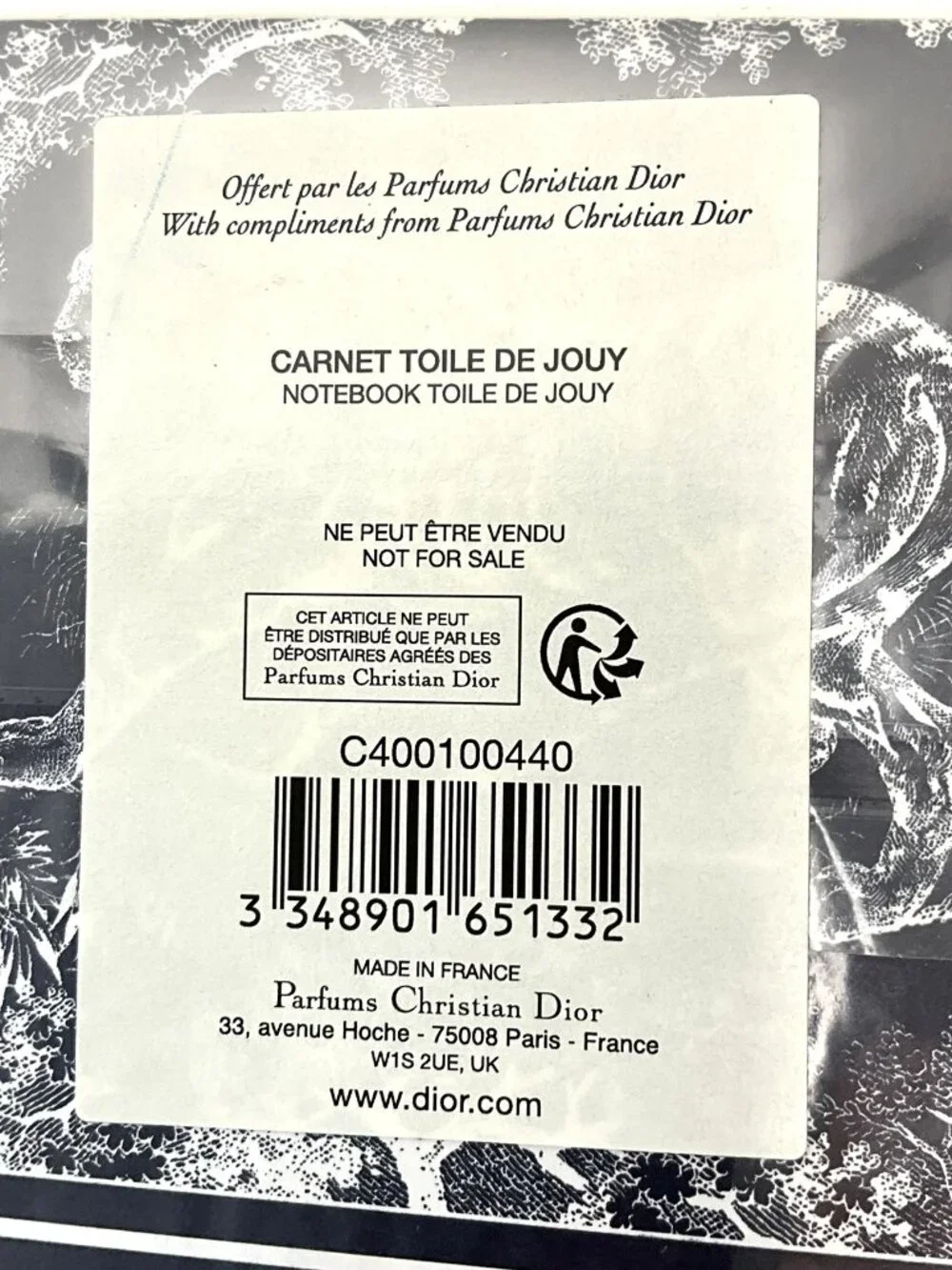 Dior christian carnet